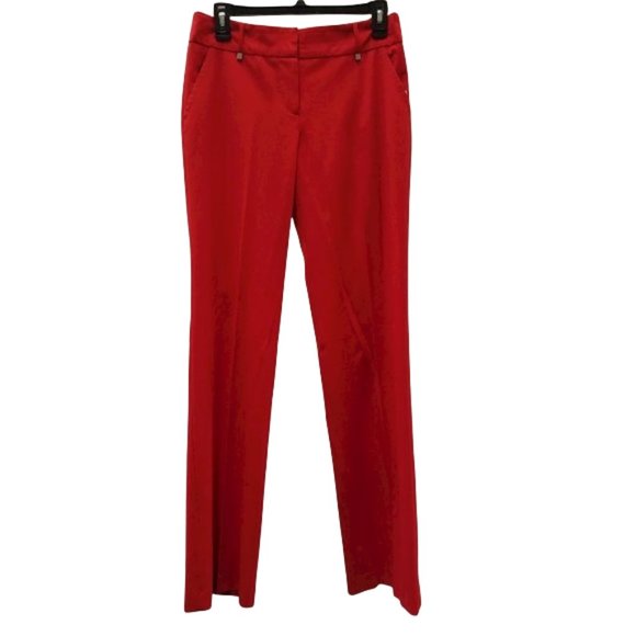 Trina Turk Studded Red Straight Leg Pants - Picture 1 of 8